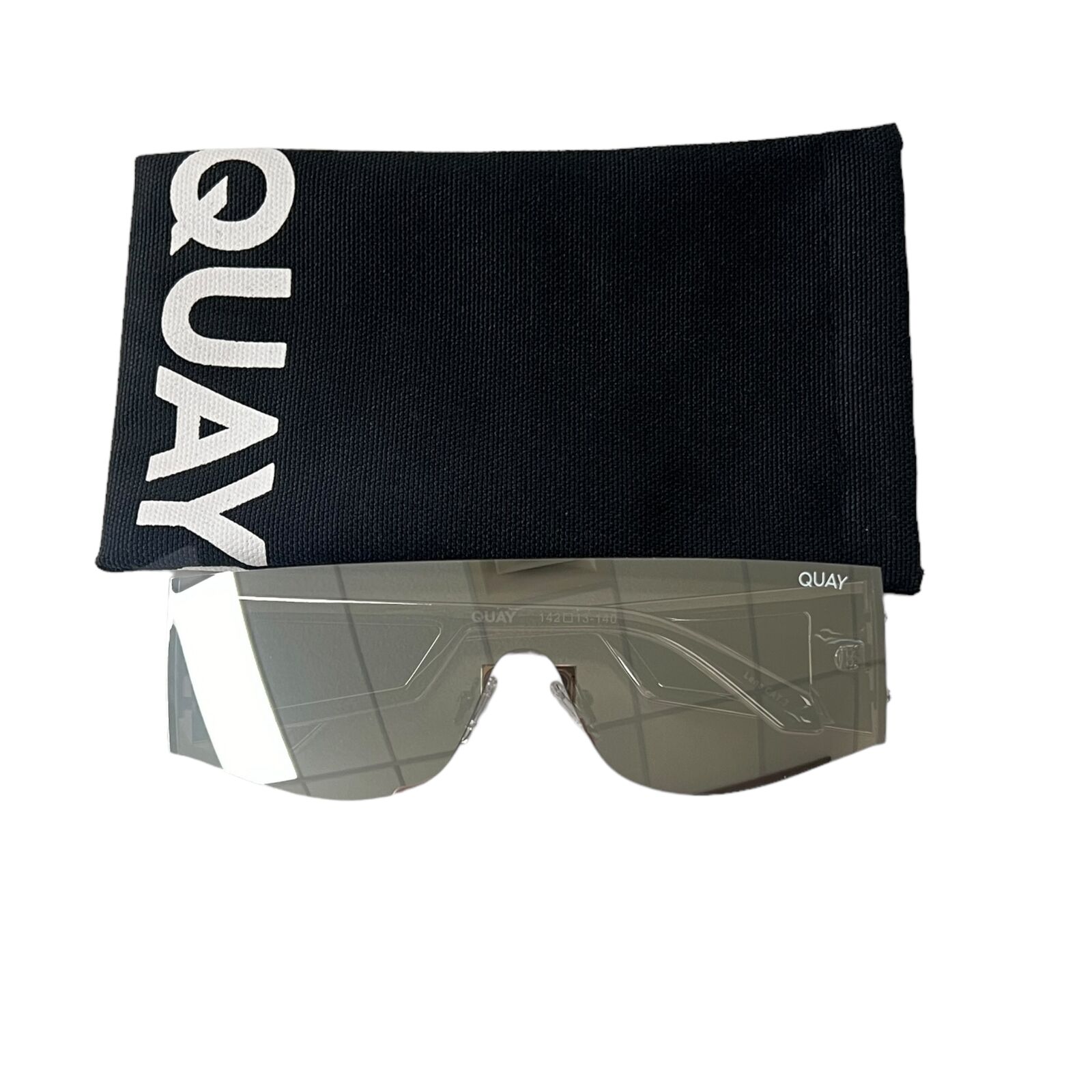 Quay Australia New Wave Shield Sunglasses Sliver