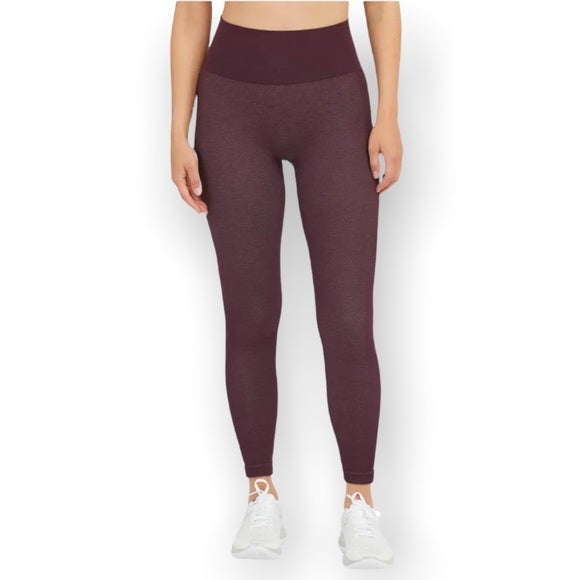 Spanx Seamless Track Stripe Leggings in Jammy Plum SZ Small
