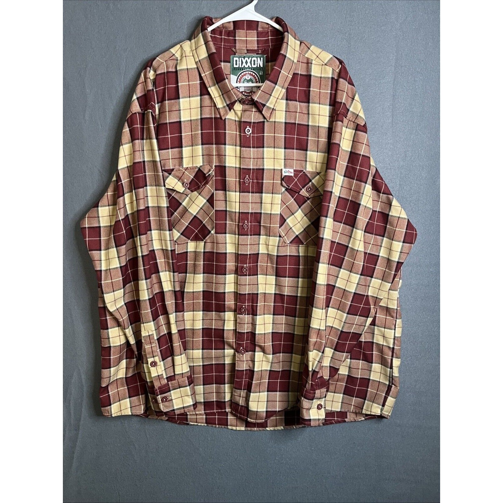 Dixxon Flannel THE RED GREEN SHOW Plaid Button Up Workwear 4XL XXXXL Long Sleeve