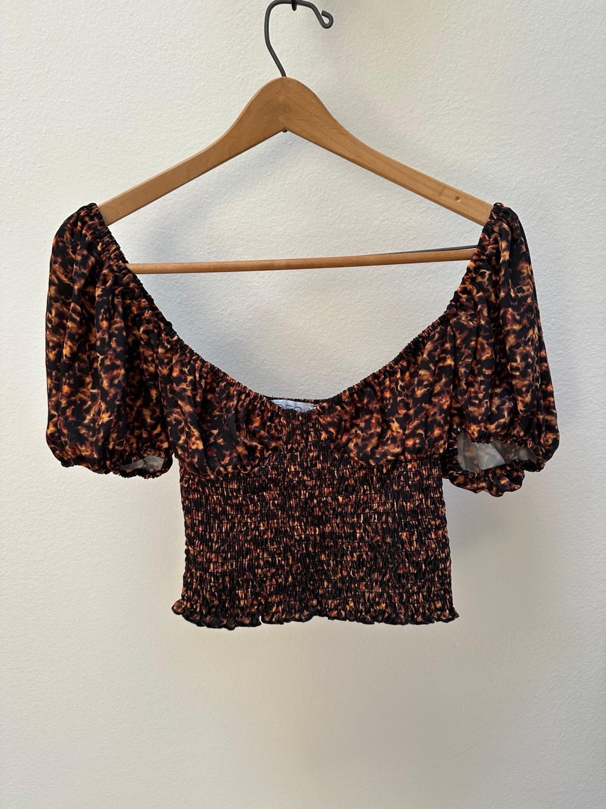 Resa ruched crop top in Monaco