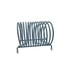 Vintage Light Blue Metal Spiral Note, Letter Rack Note Bill holder MCM