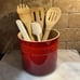 Le Creuset utensil crock in Cherise red