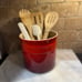 Le Creuset utensil crock in Cherise red