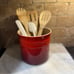 Le Creuset utensil crock in Cherise red