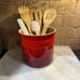 Le Creuset utensil crock in Cherise red