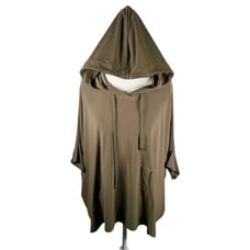 Joseph Ribkoff Olive Relaxed Hoodie Top Jersey Knit Boxy Lagenlook Pocket Size 6