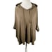 Joseph Ribkoff Olive Relaxed Hoodie Top Jersey Knit Boxy Lagenlook Pocket Size 6