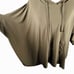 Joseph Ribkoff Olive Relaxed Hoodie Top Jersey Knit Boxy Lagenlook Pocket Size 6