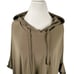 Joseph Ribkoff Olive Relaxed Hoodie Top Jersey Knit Boxy Lagenlook Pocket Size 6