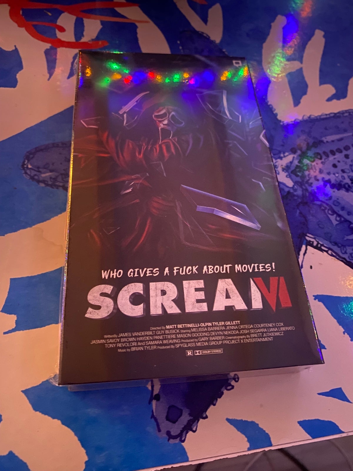 Scream VI 6 VHS rare cassette tape limited to 100 ghost face slipcover