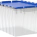 12-Gallon Plastic Stackable Storage Box: Tote Container with Lid