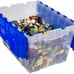 12-Gallon Plastic Stackable Storage Box: Tote Container with Lid