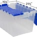 12-Gallon Plastic Stackable Storage Box: Tote Container with Lid