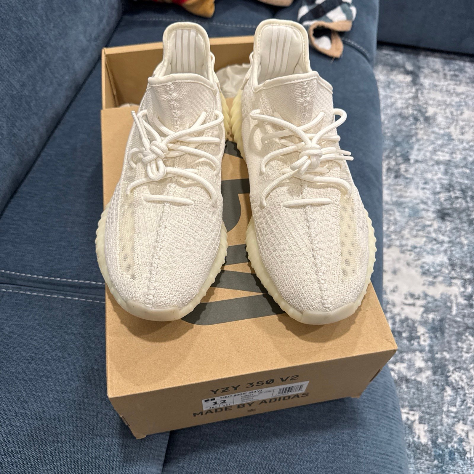Adidas Yeezy Boost 350 V2 Size 12 Men's Bone 2022 Kanye West (HQ6316)