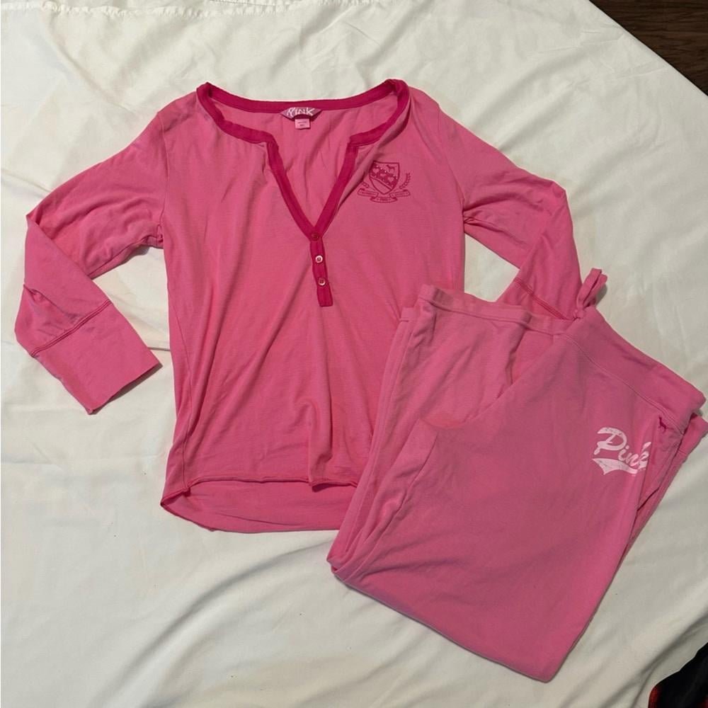 Y2K Vintage Pink Victoria Secret Pajama Set