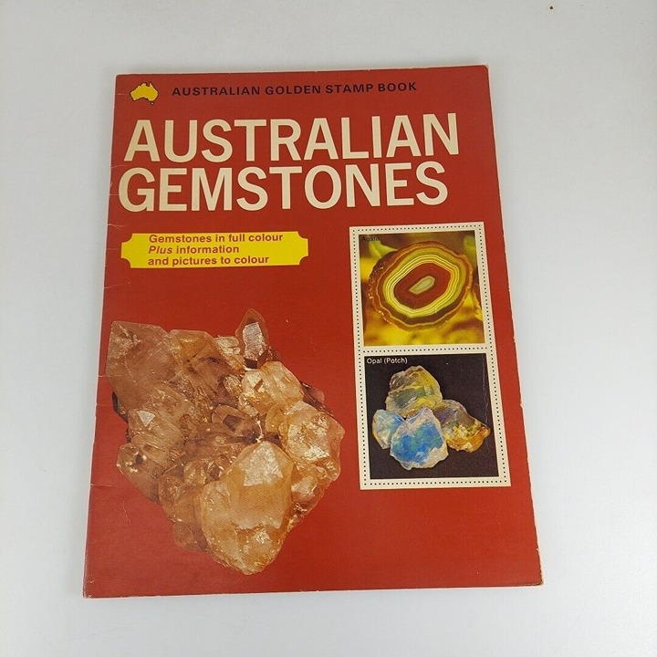 Australian Gemstones Australian Golden Stamp Book 1970 Illustrated PB Unused