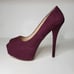 ZARA Plum Peep tie platform Stiletto pumps Size 37