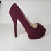 ZARA Plum Peep tie platform Stiletto pumps Size 37