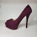 ZARA Plum Peep tie platform Stiletto pumps Size 37