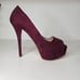 ZARA Plum Peep tie platform Stiletto pumps Size 37
