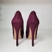 ZARA Plum Peep tie platform Stiletto pumps Size 37