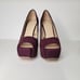 ZARA Plum Peep tie platform Stiletto pumps Size 37