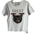 Authentic Gucci LOGO T-SHIRT WITH MYSTIC CAT IN WHITE size XS