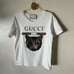 Authentic Gucci LOGO T-SHIRT WITH MYSTIC CAT IN WHITE size XS