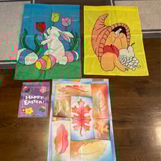 Vintage Fall And Easter banners/flags