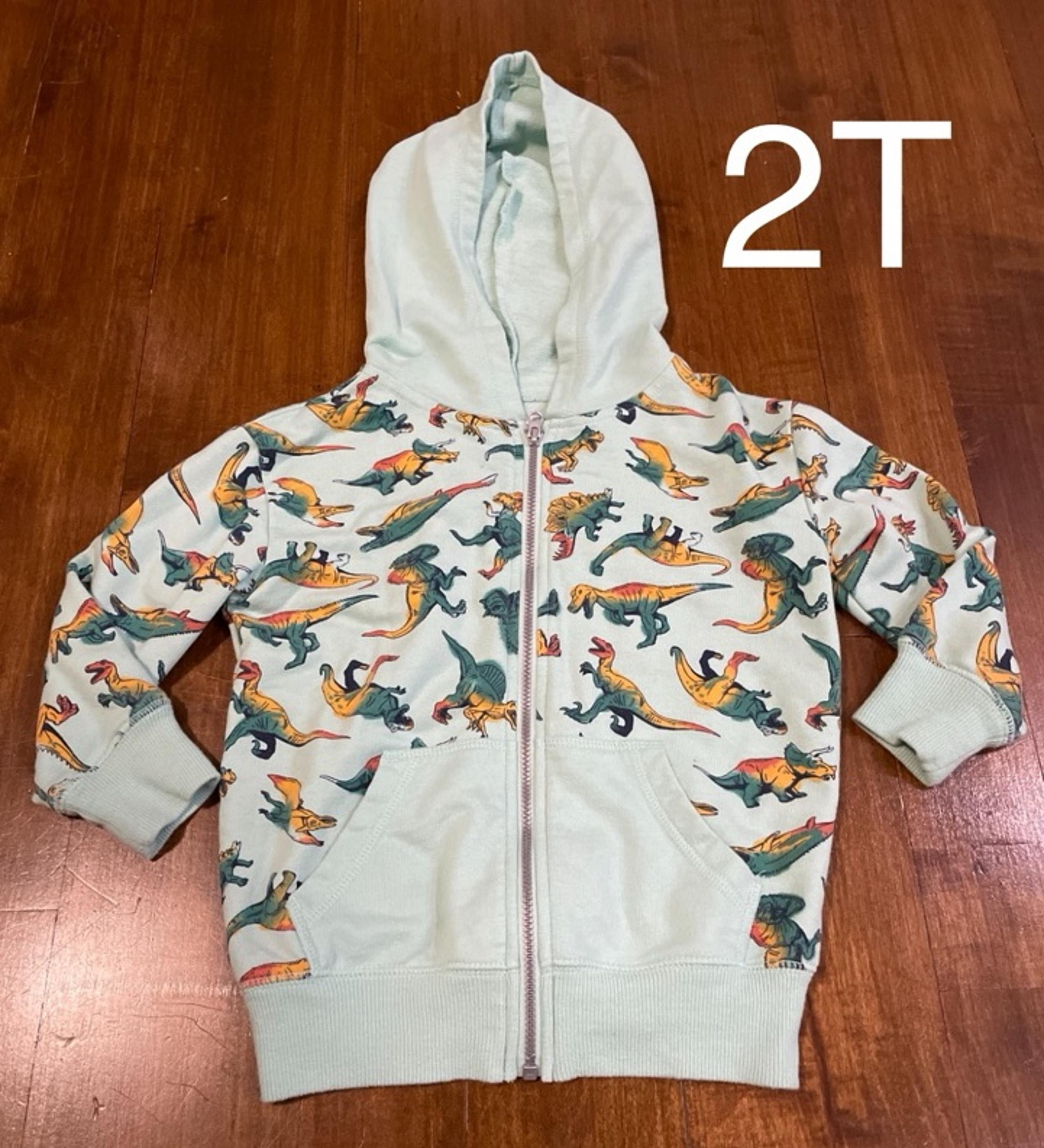 Jumping Beans Aqua Dinosaur Full Zip Hoodie - 2T