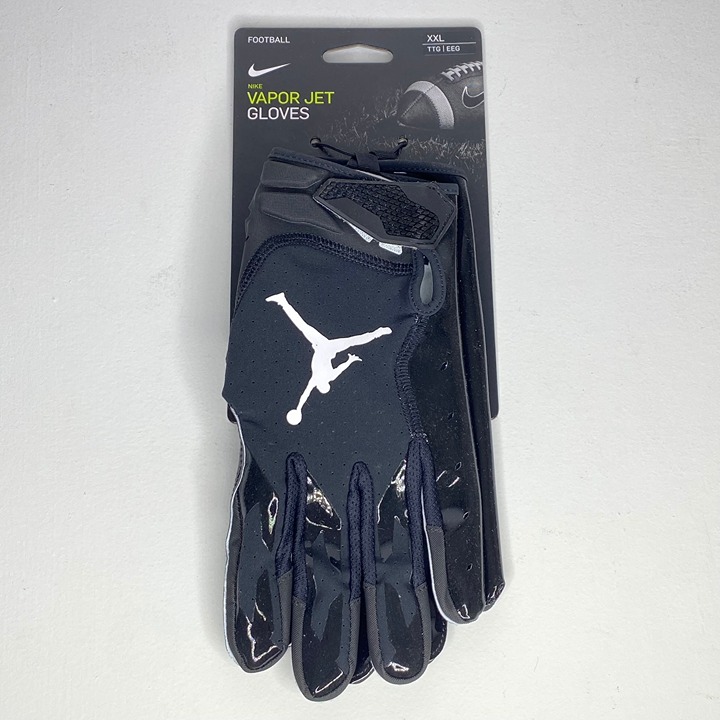 Air Jordan Nike Vapor Jet Football Gloves Black White Receiver