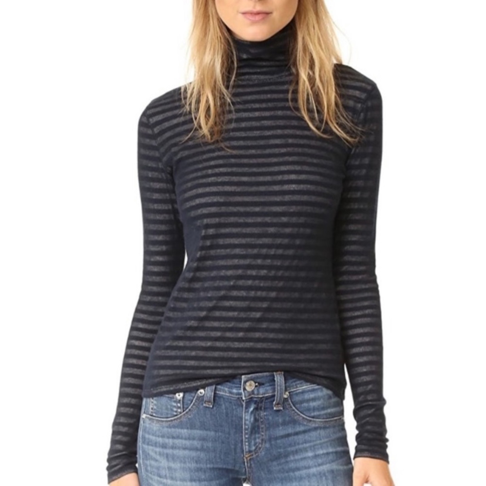 Rag & bone striped Keaton turtleneck