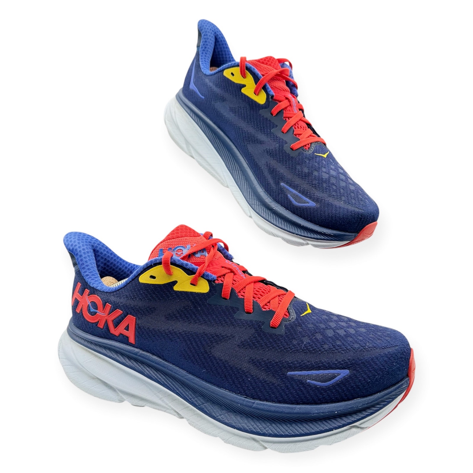 Hoka One One Clifton 9 Bellwether Blue Dazzling Blue Running Sneakers 9 Wide