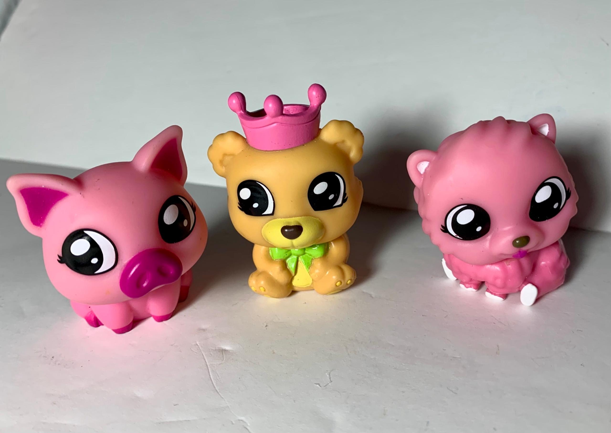 Lot of 3 Tic Tac Toy XOXO Friends Animals Pig Bear Cat