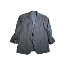 Versini Suit Coat Mens 52R W50 Black Single Breasted 100% Wool Sport Blazer