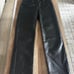 Aritzia Wilfred Melina Black leather pants