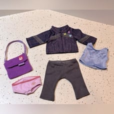 American Girl Doll 18” Back 2 School Outfit with Book Bag and Denim Jacket