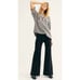 Free People Womens We The Free Drapey Pull On Raw Hem Flare Jeans Black Size 24