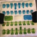Fifth Avenue Crystal Chess and Checkers Set Blue and Green