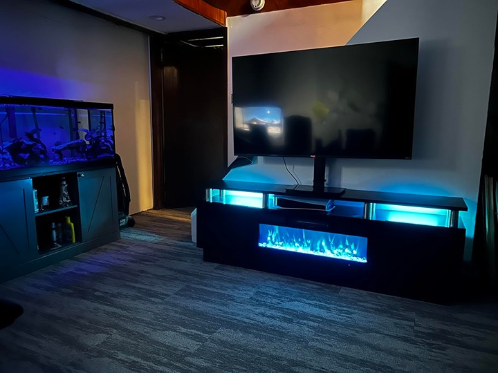 NEW 2 Tier TV Console Stand for TVs Up to 90