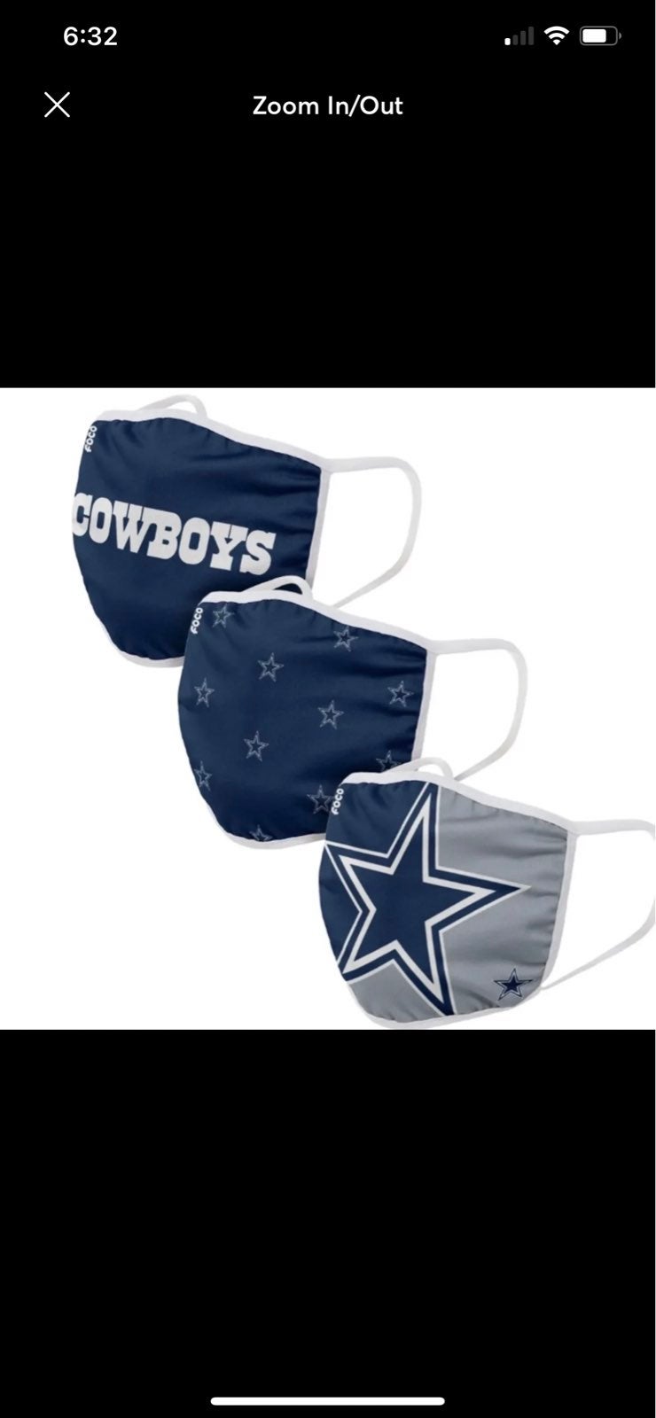 dallas cowboys FACEMASK