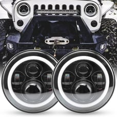 7 Inch 80W Jeep Halo Headlights With DRL