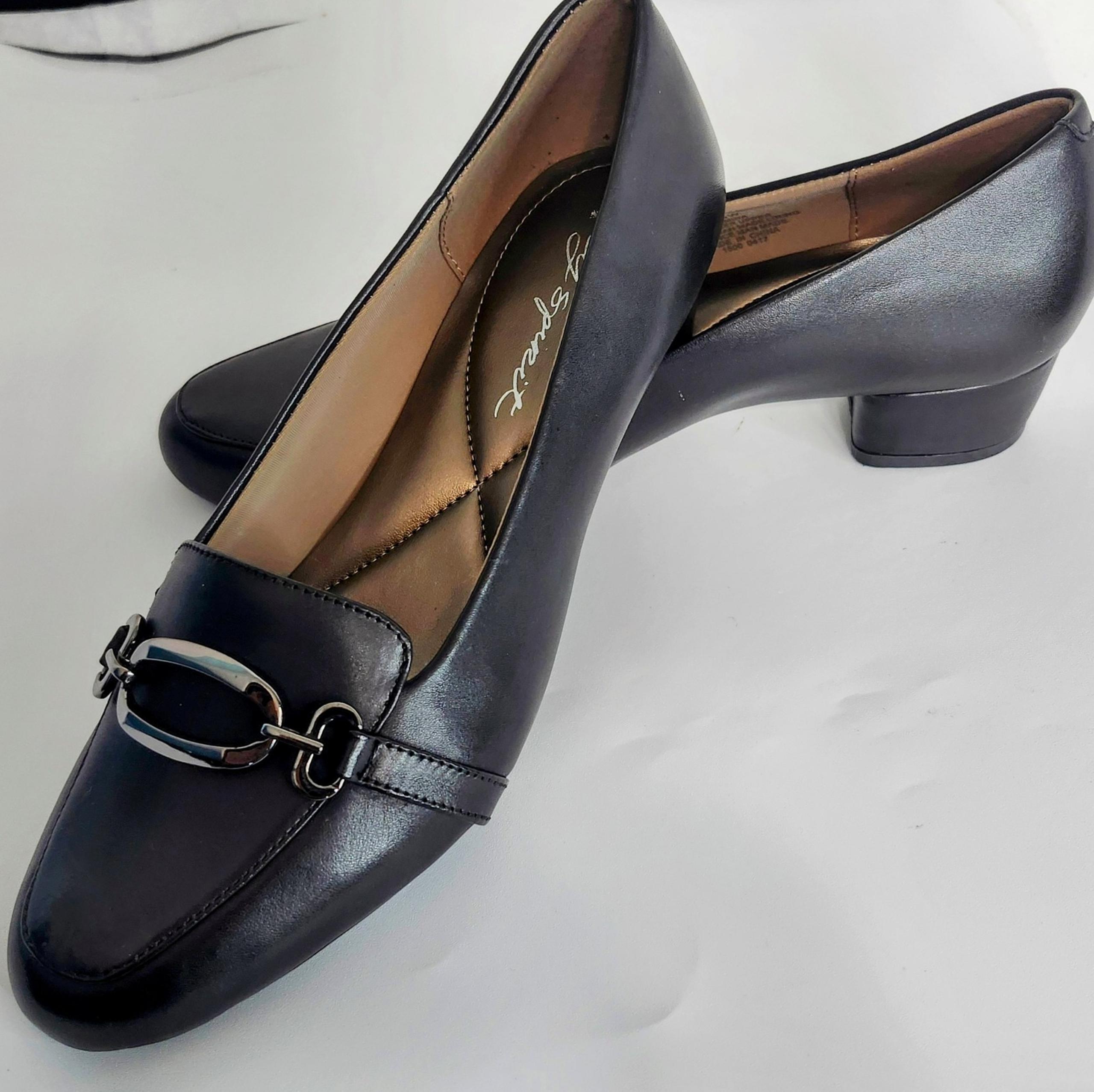 Easy Spirit Dress Pumps Shoes Womens 7.5W Black Leather Urmina 25027201-169