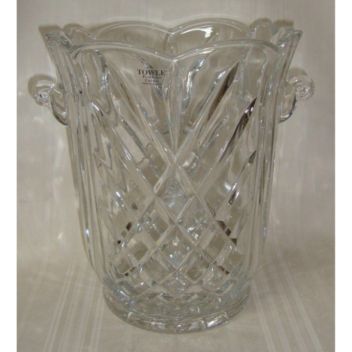 TOWLE Crystal Vase Ice Bucket Full Lead