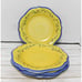 Set 4 Secrets of Pistoulet Jana Koplen Pfaltzgraff Salad Plates 9.25 in Yellow
