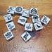 Tarot 13 Dice with Images With a Moon Suede Pouch Bag Instructions & Game Board