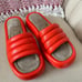 NWOT: P448 Leather Fergie Slides