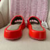 NWOT: P448 Leather Fergie Slides