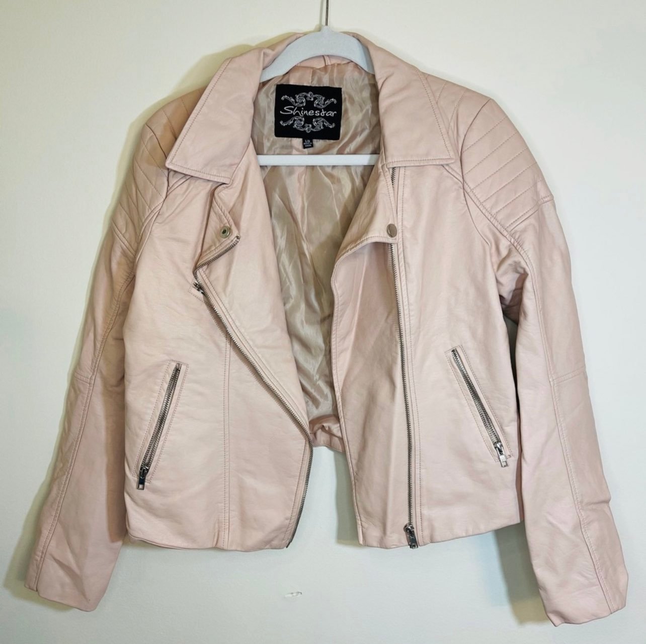 SHINESTAR | Faux Leather Jacket