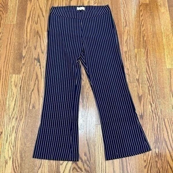 Avenue Montaigne Navy Striped Pants
